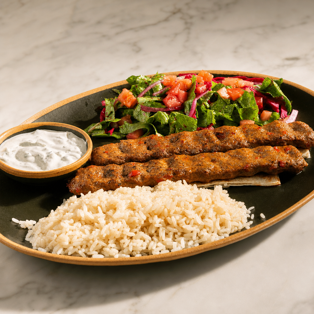 Adana Kebab Platter (Lamb)