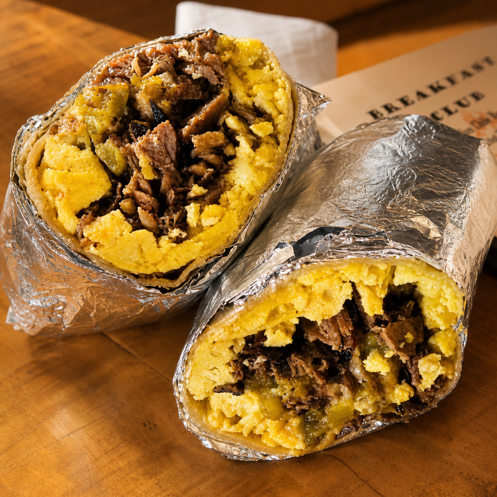 Brisket & Green Chili Breakfast Burrito
