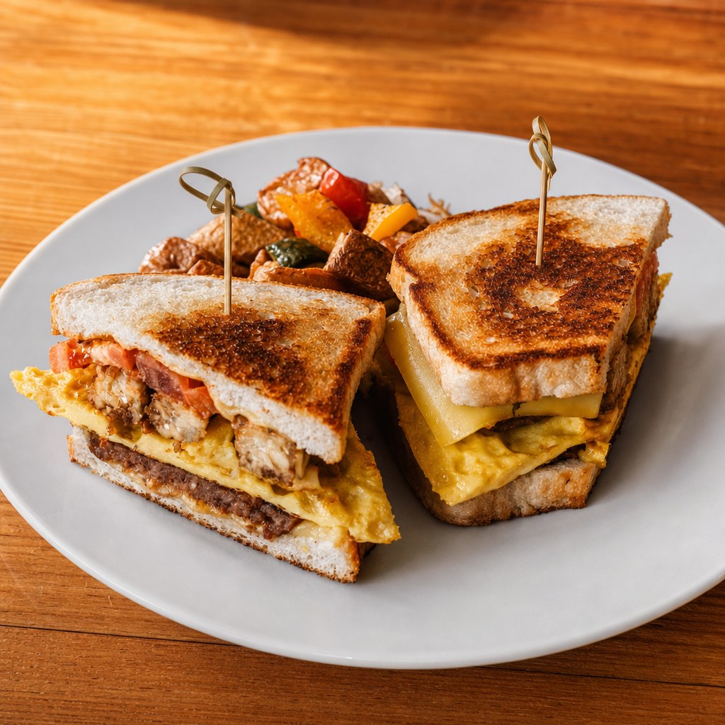 Plant based Good Morning Sandwich.