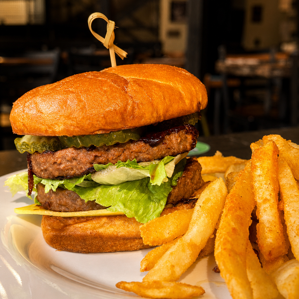 plant based Mac Daddy Burger
