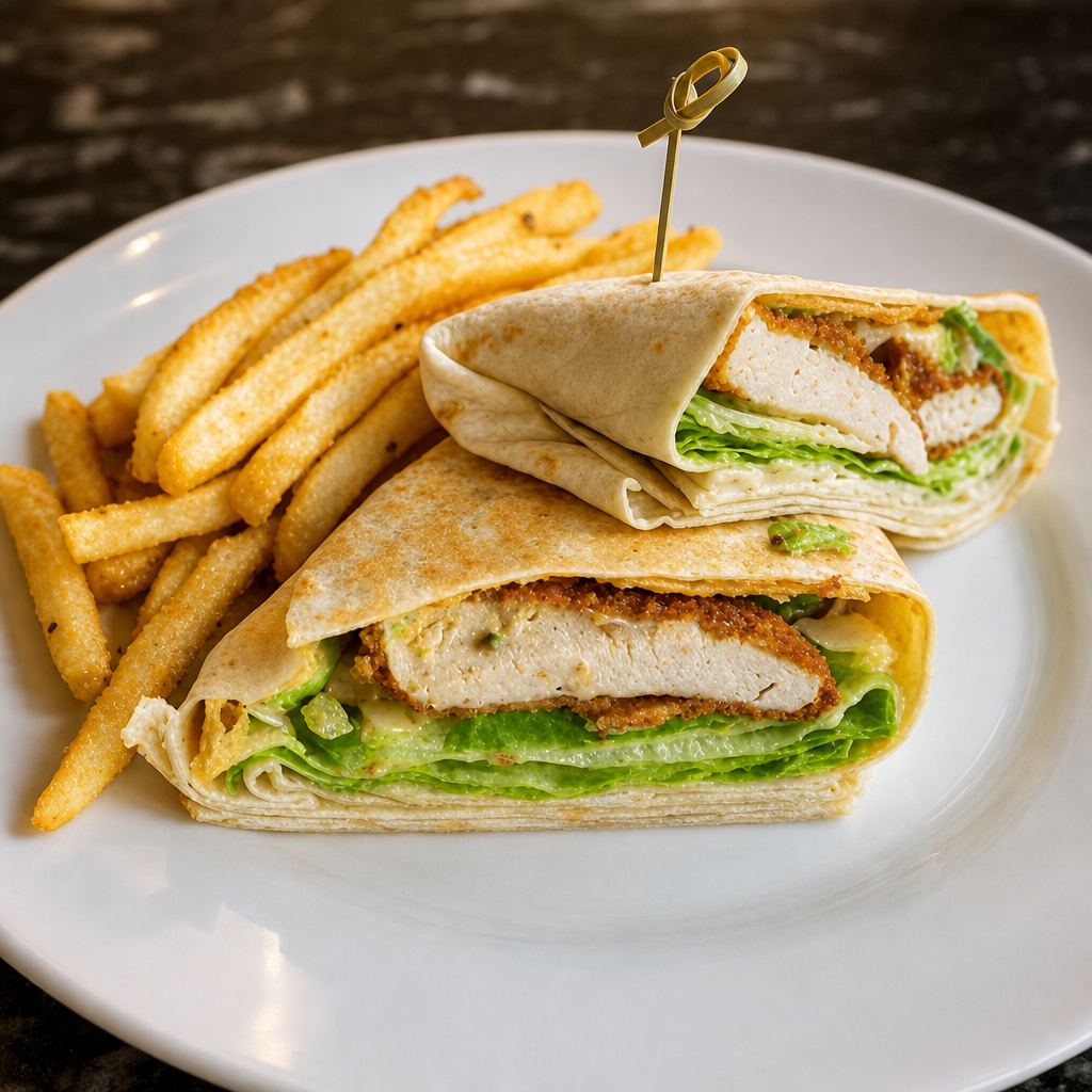 Plant based Caesar Crunch Wrap.
