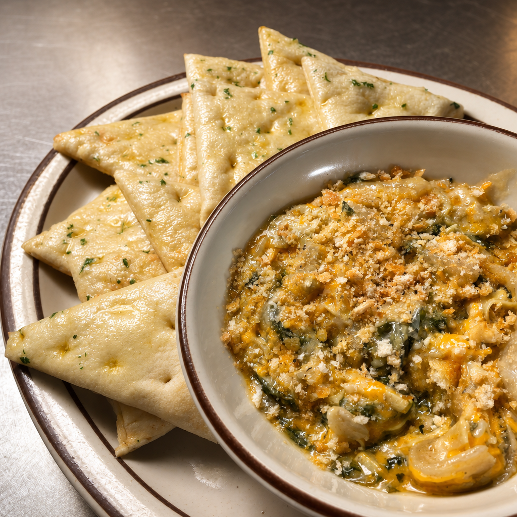 Plant based Artichoke Spinach Dip.