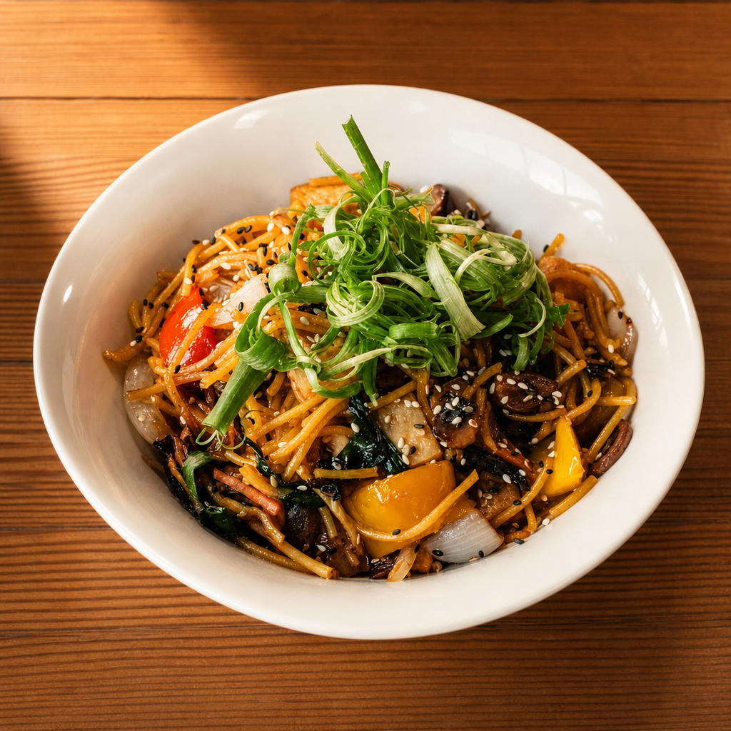 Plant based Tofu/Chiggen Soba.
