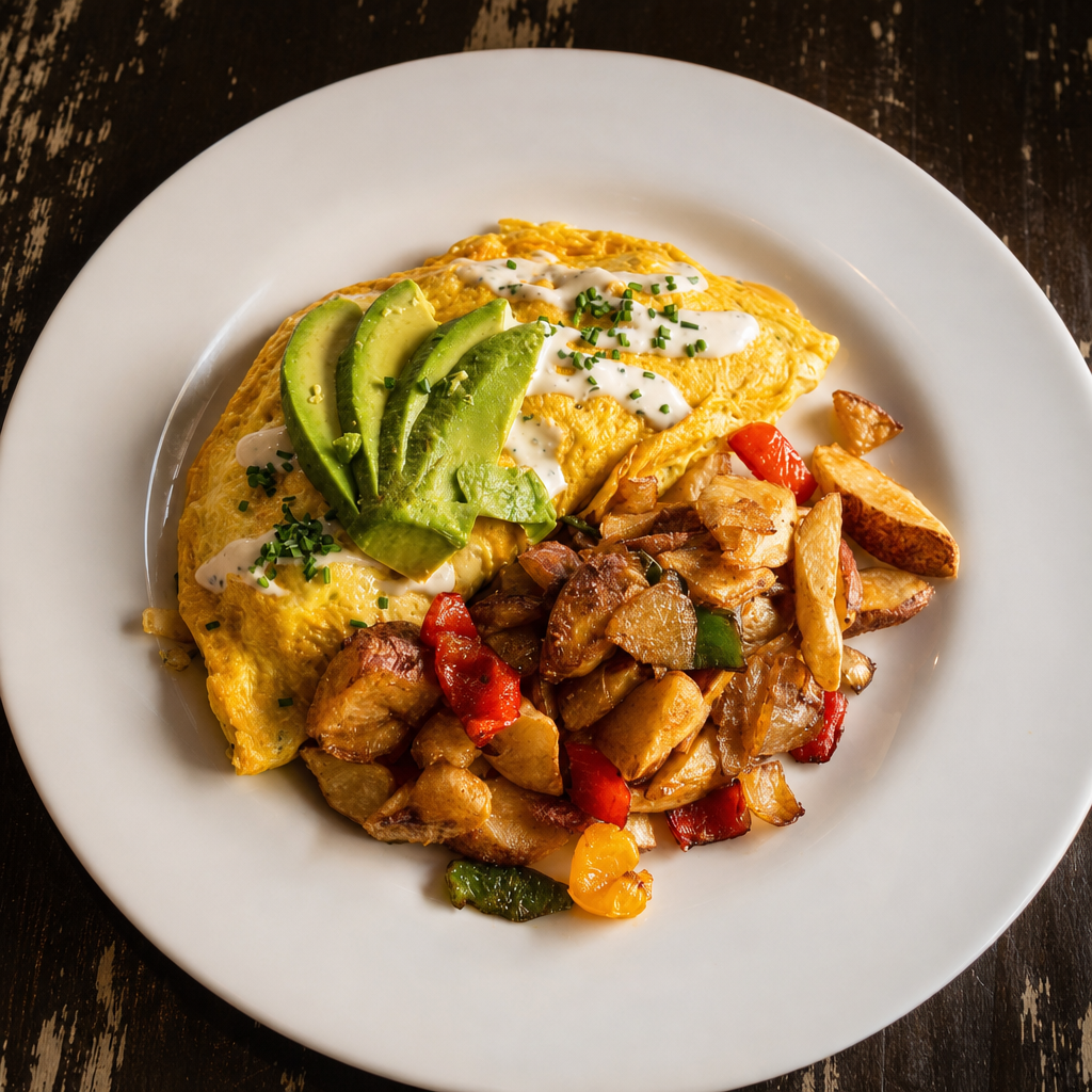 Plant based Sunshine Omelet.