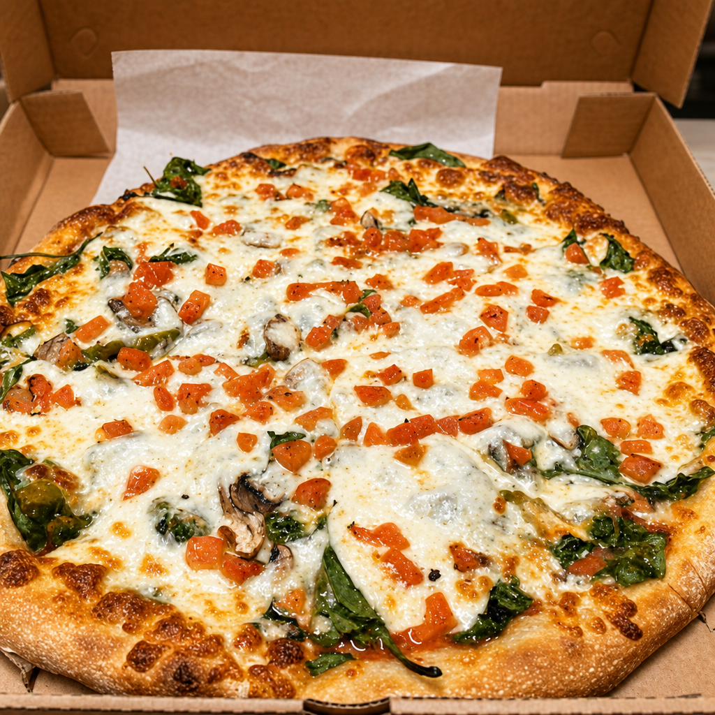 WHITE Veggie Pizza (Large 16").