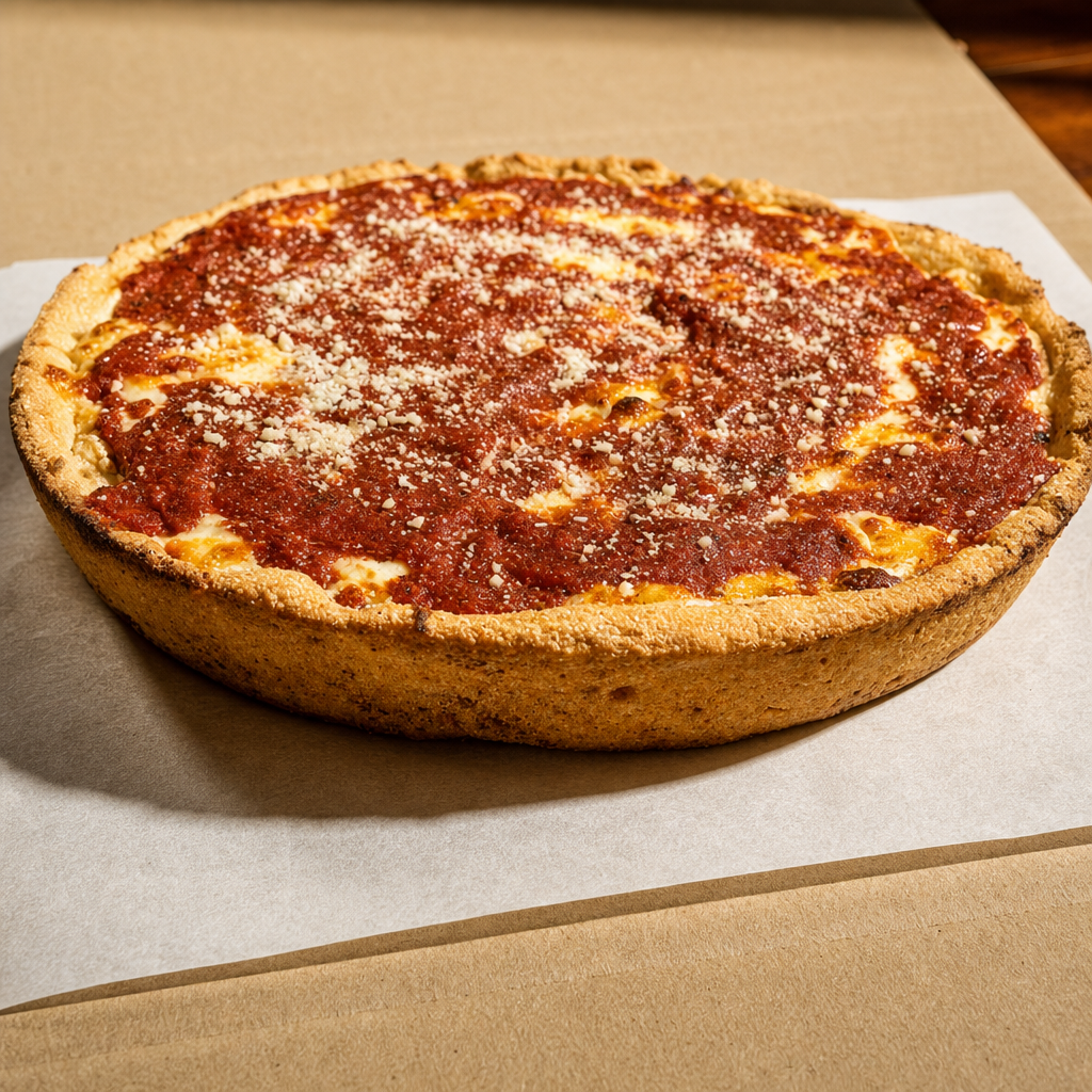 Regular Deep Dish Pizza.