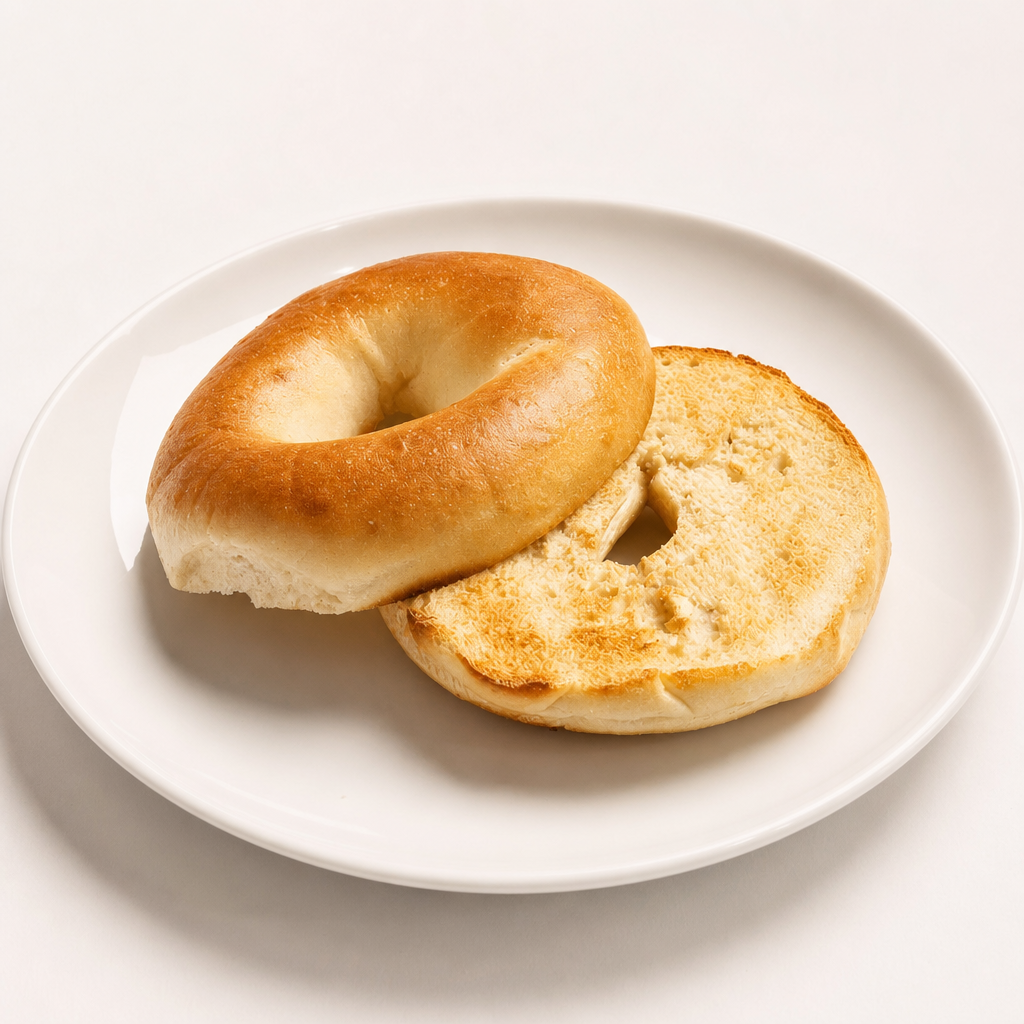Toasted Bagel with Cream Cheese.