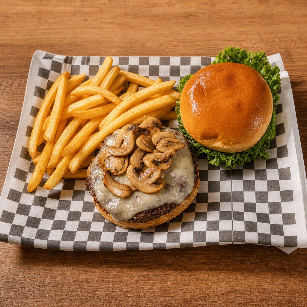 Mushroom Swiss Burger