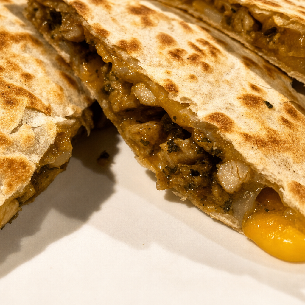 KIDS CHICKEN QUESADILLA MEAL.
