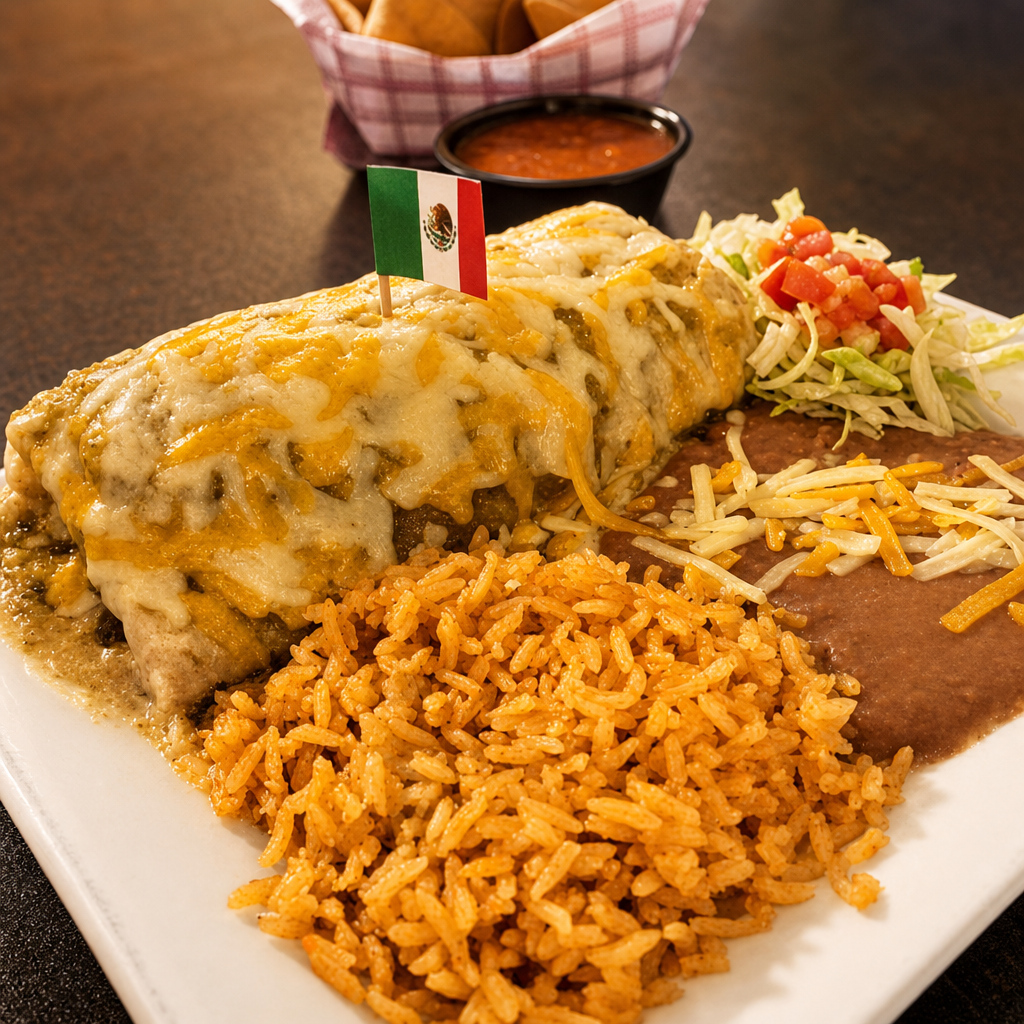 VEGGIE BURRITO.