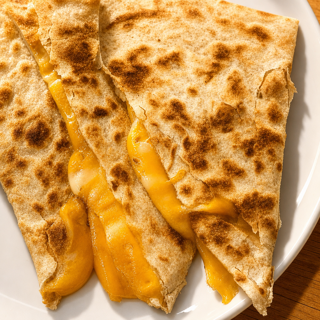 KIDS CHEESE QUESADILLA MEAL.