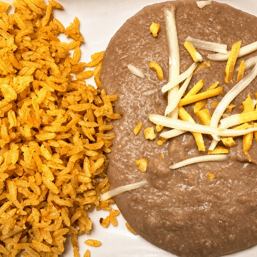 SIDE OF RICE AND BEANS.