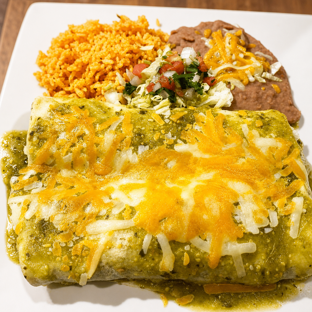 SPICY PORK ENCHILADA.