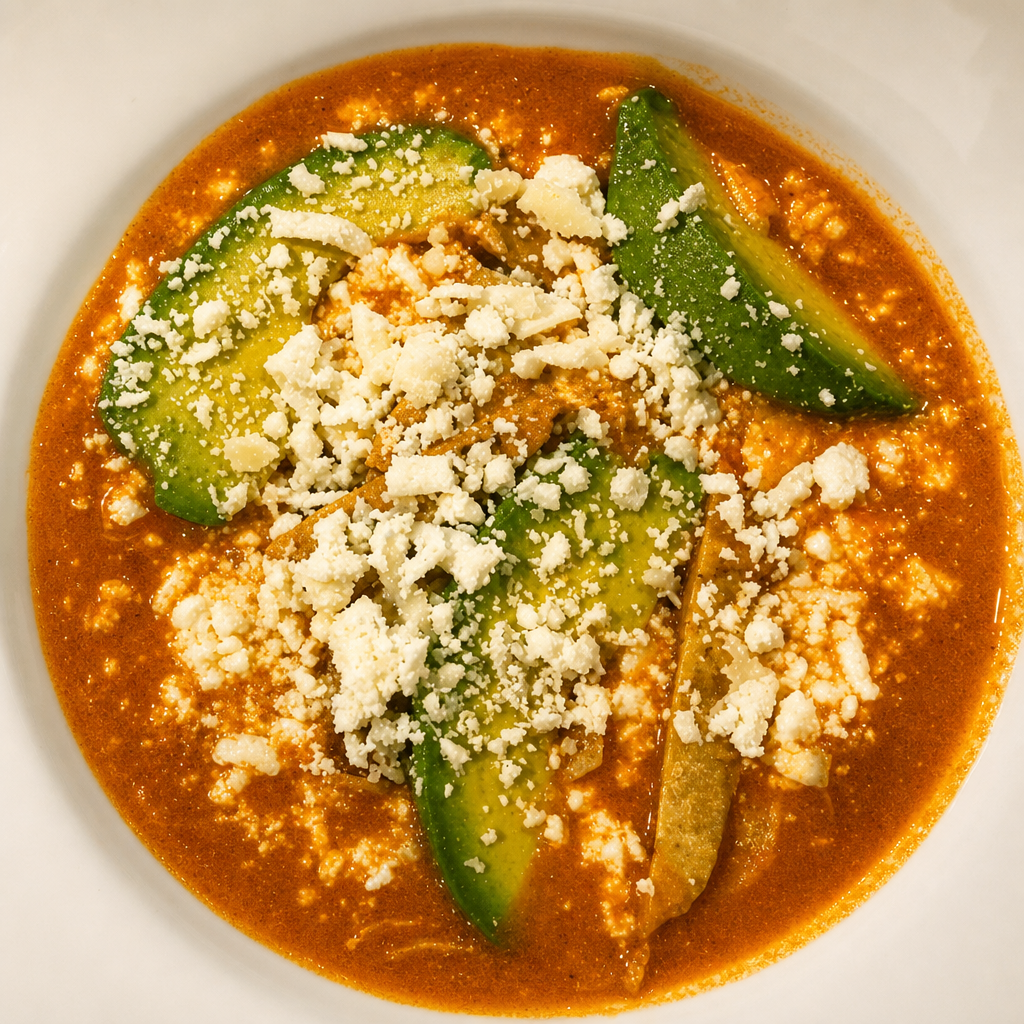 CUP OF CHICKEN TORTILLA SOUP.