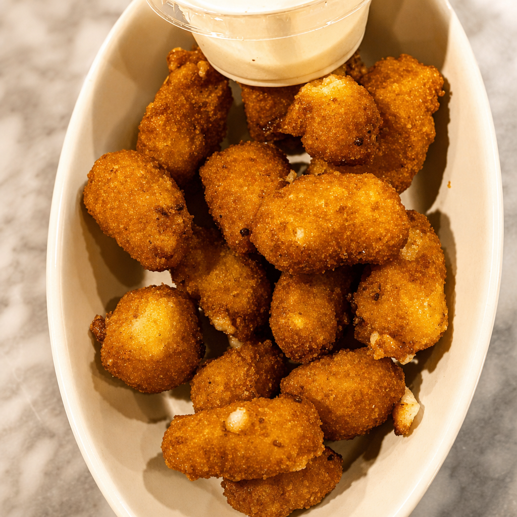 SPICY CHEESE CURDS.