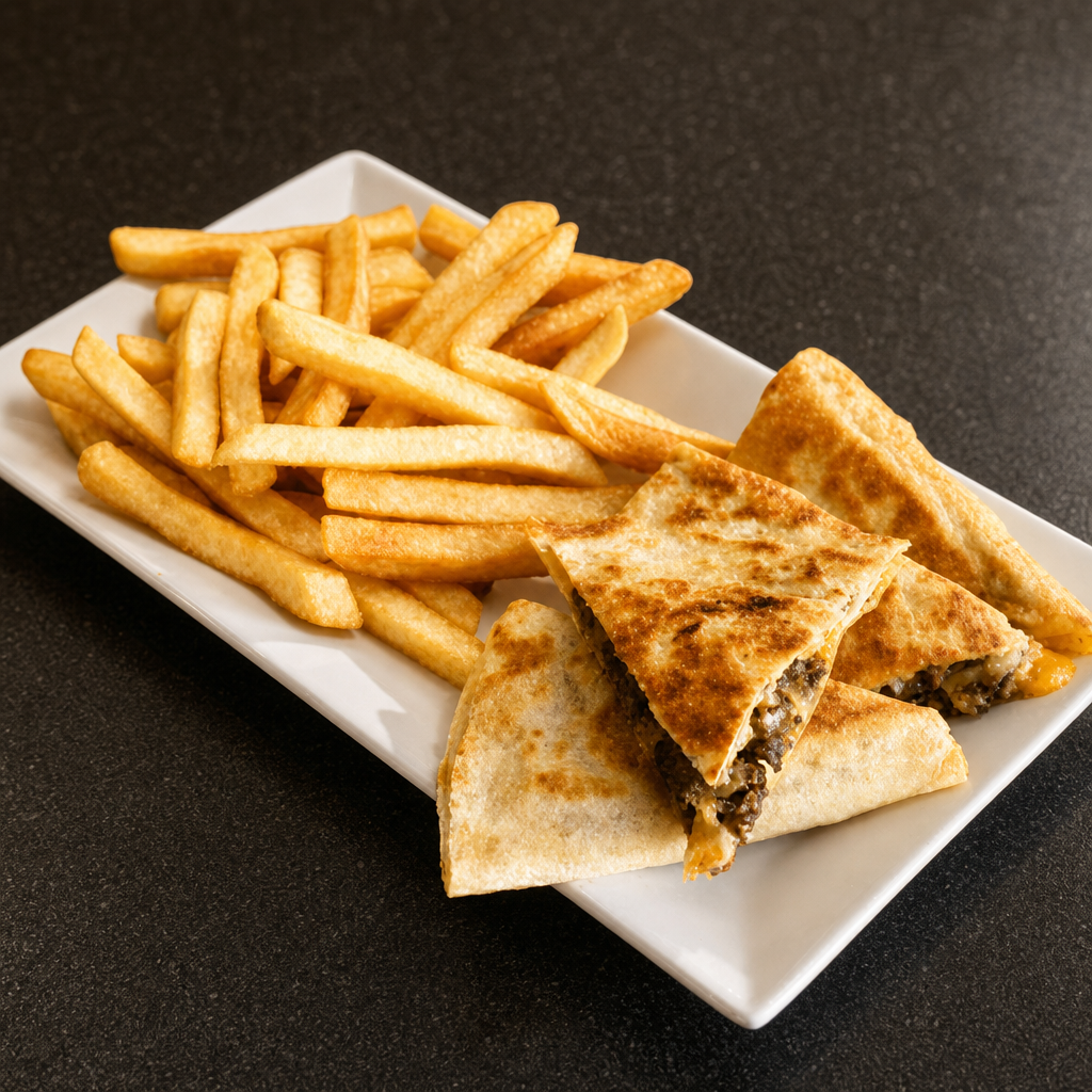 SMALL QUESADILLA WITH SIDE.