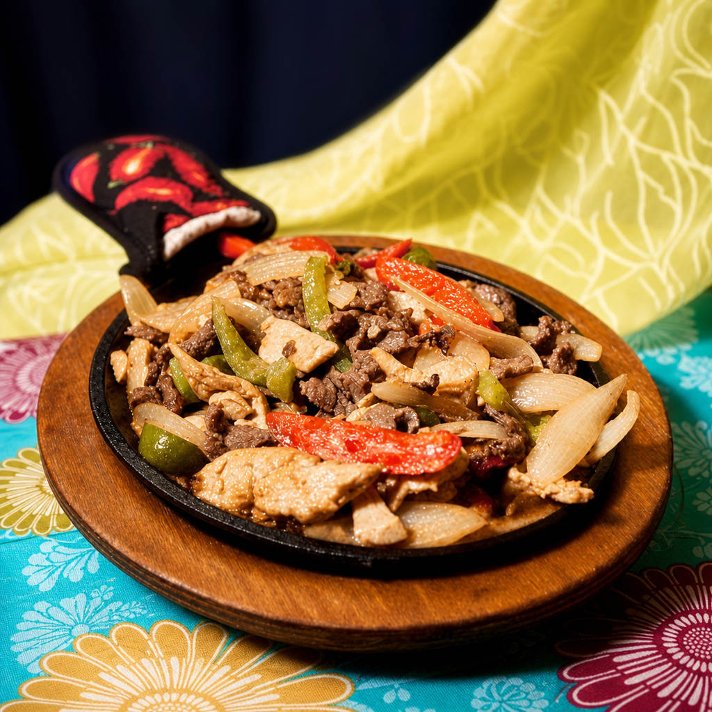 CHICKEN FAJITAS WITH CREAM SAUCE.