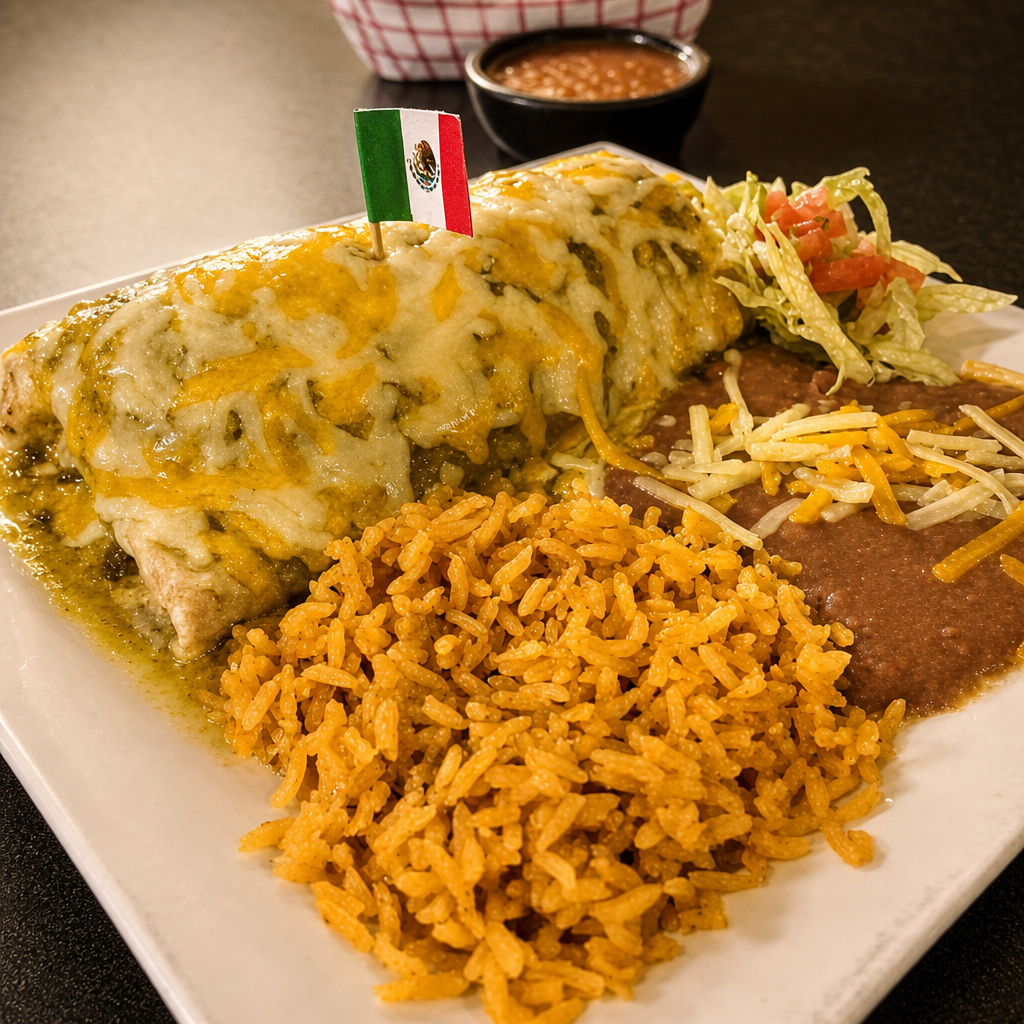 SPICY PORK BURRITO.