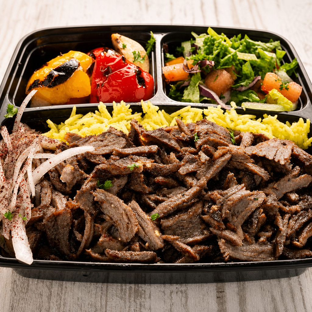 Beef Shawarma Platter.