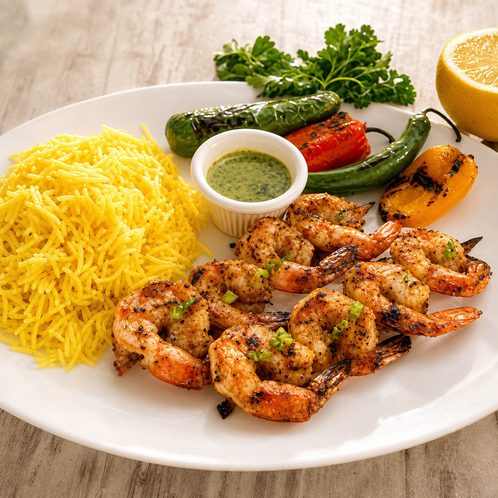 Grilled Shrimp Platter.