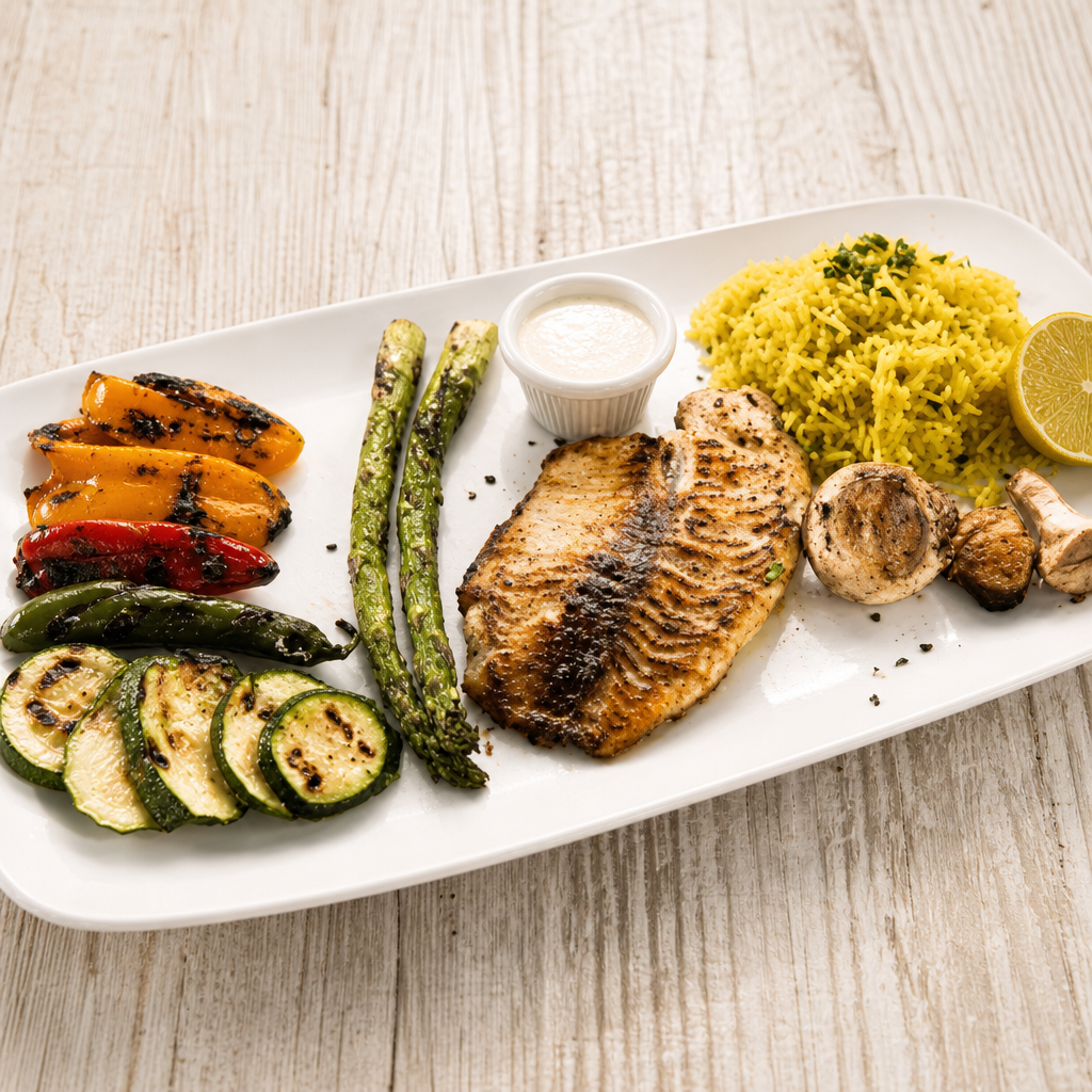 Grilled Tilapia Platter.