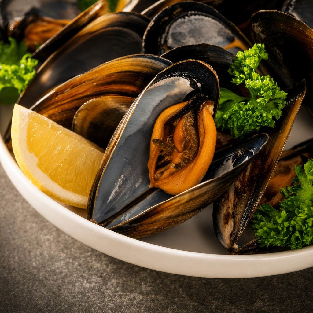 Steamed Mussels.