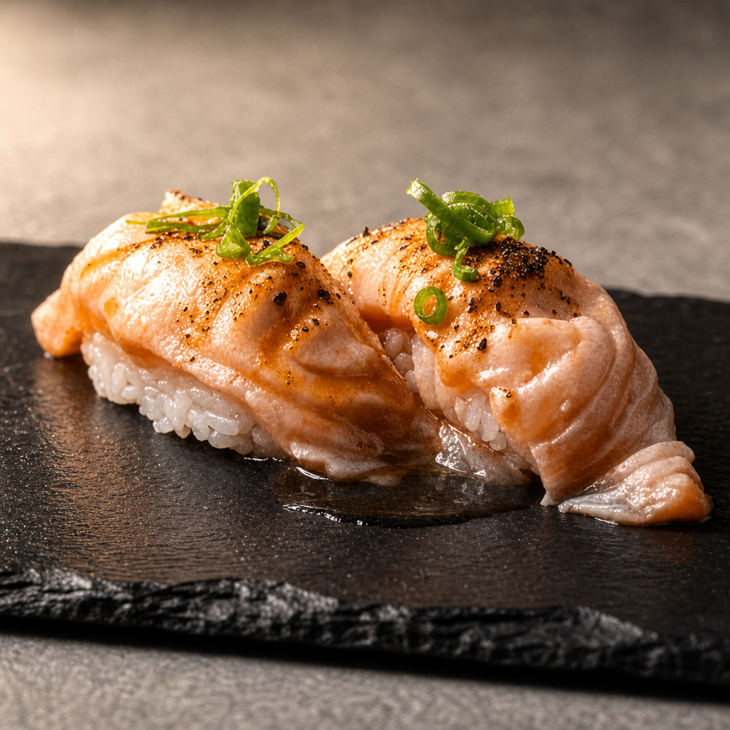 Cajun Salmon Sushi.