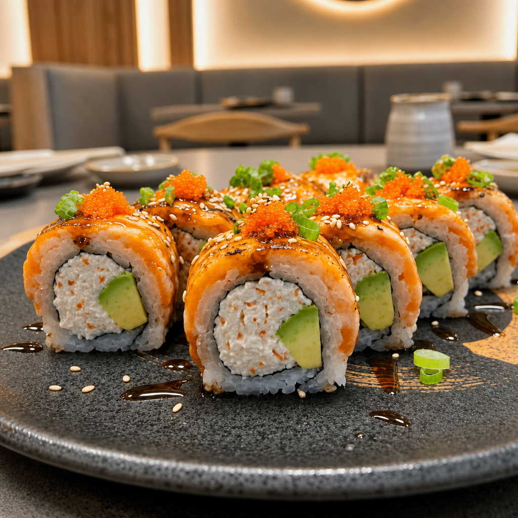 Baked Salmon (Mountain) Roll.