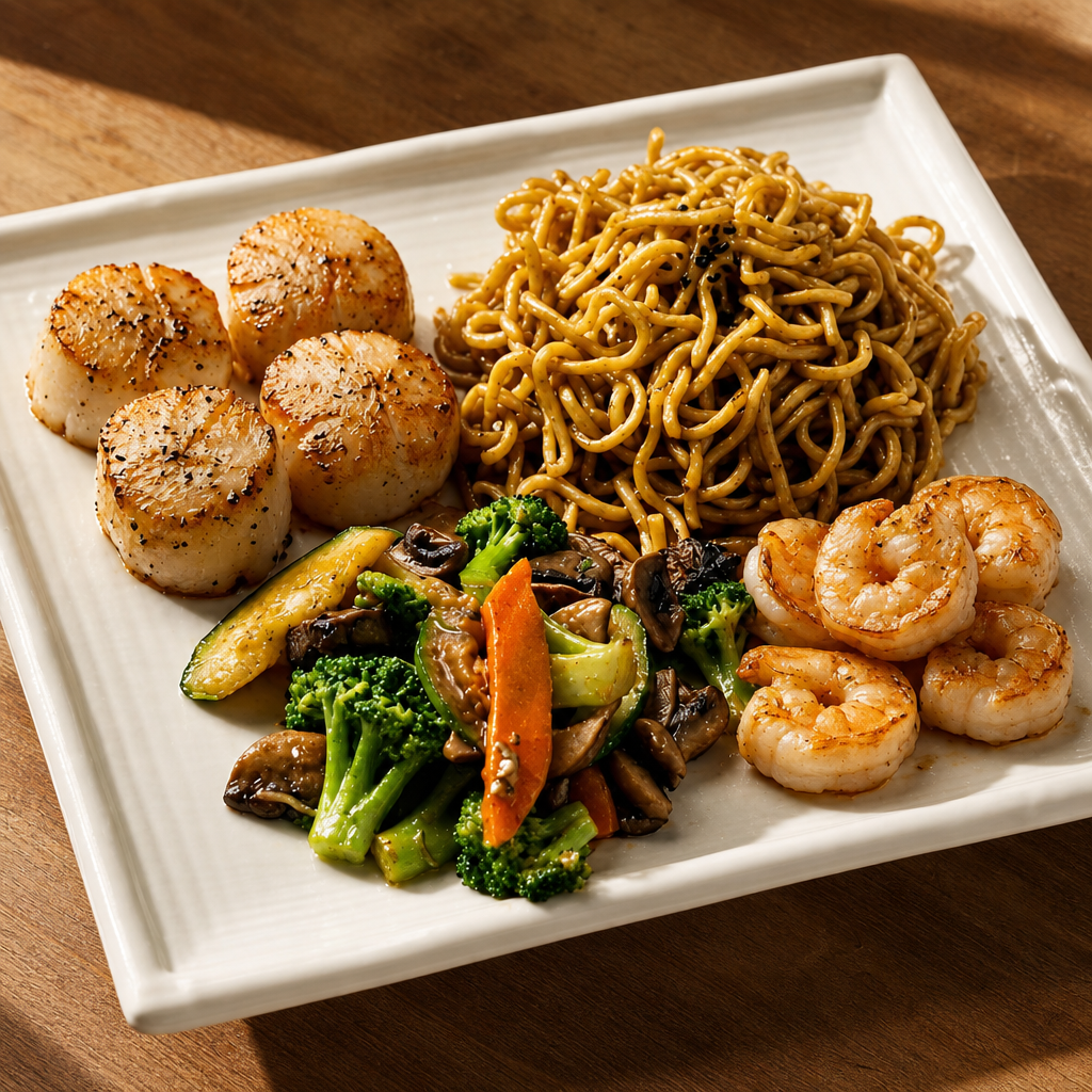 Scallop & Shrimp Hibachi Combo.