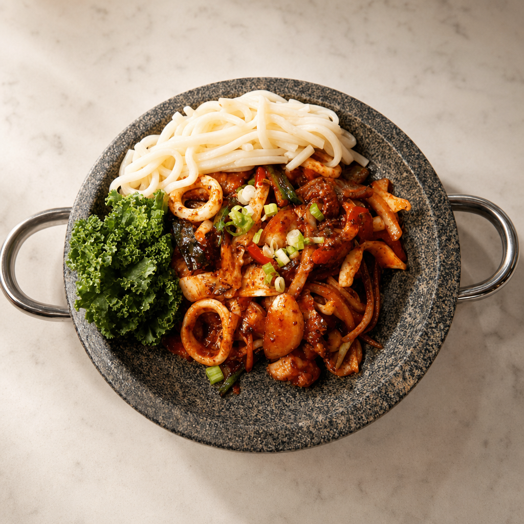 Spicy Squid & Pork Belly / Osam Bulgogi.