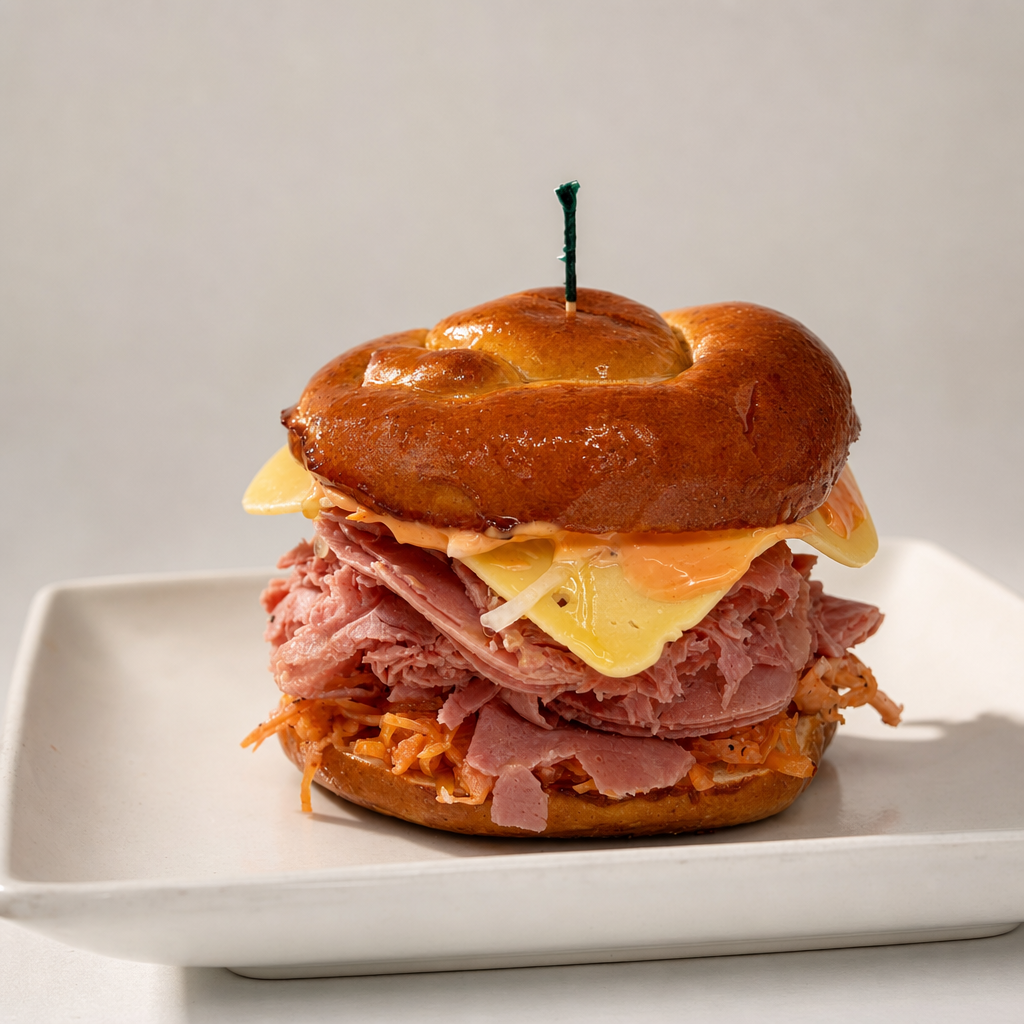 Stack - Corned Beef and Swiss.