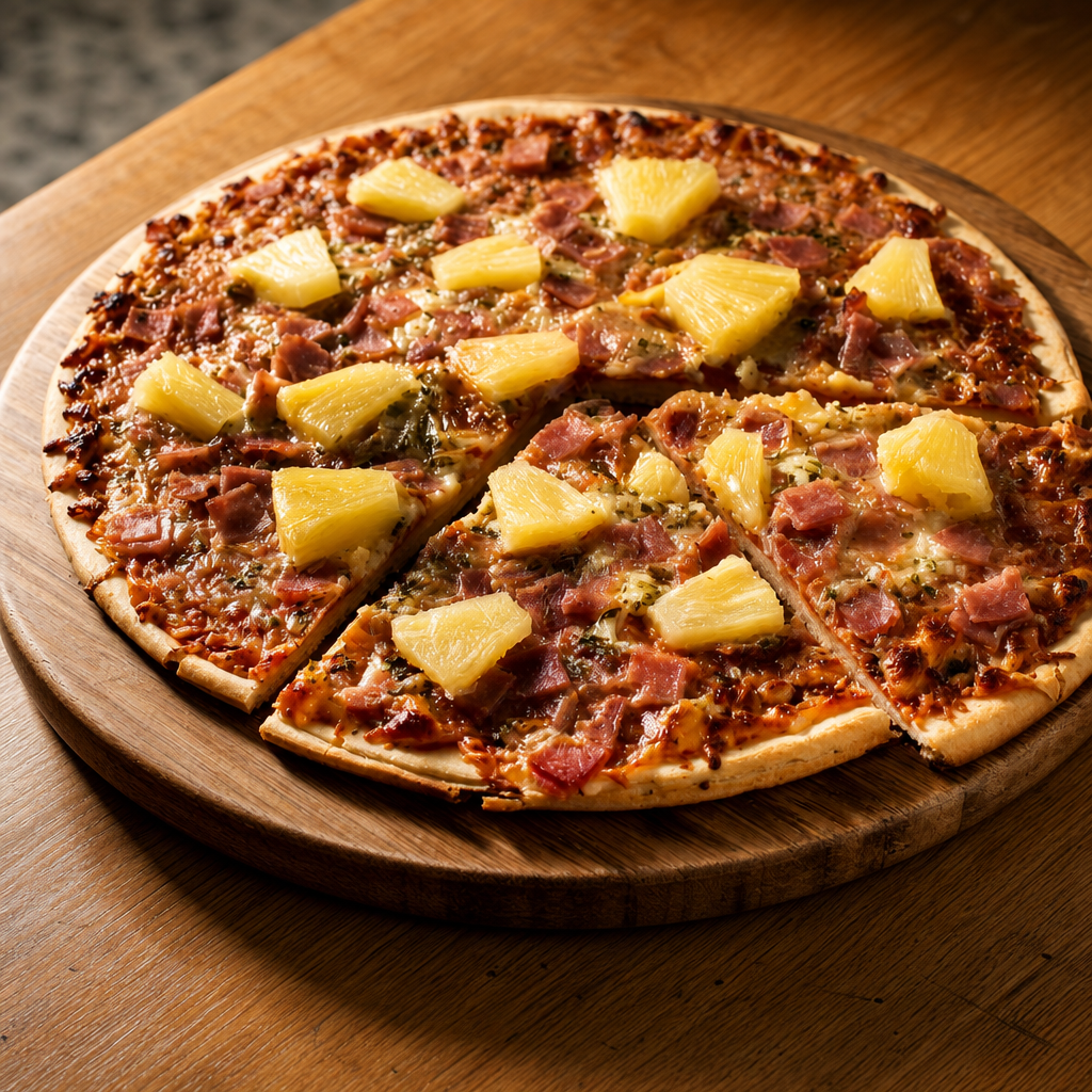 12" Hawaiian Pizza.