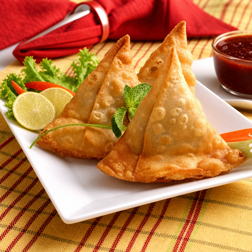 Pizza Samosa (3) - Vegan.