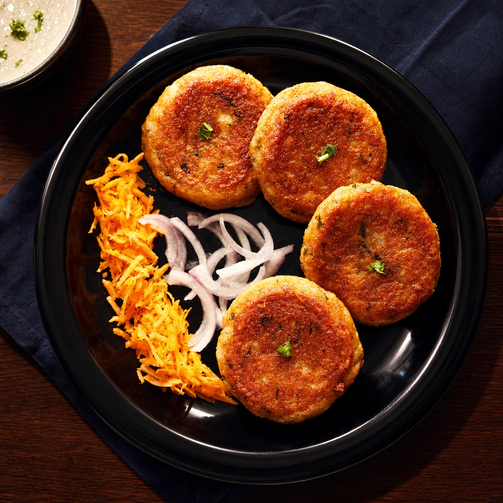 Aloo Tikki - Potato Cutlet (3) - Vegan.
