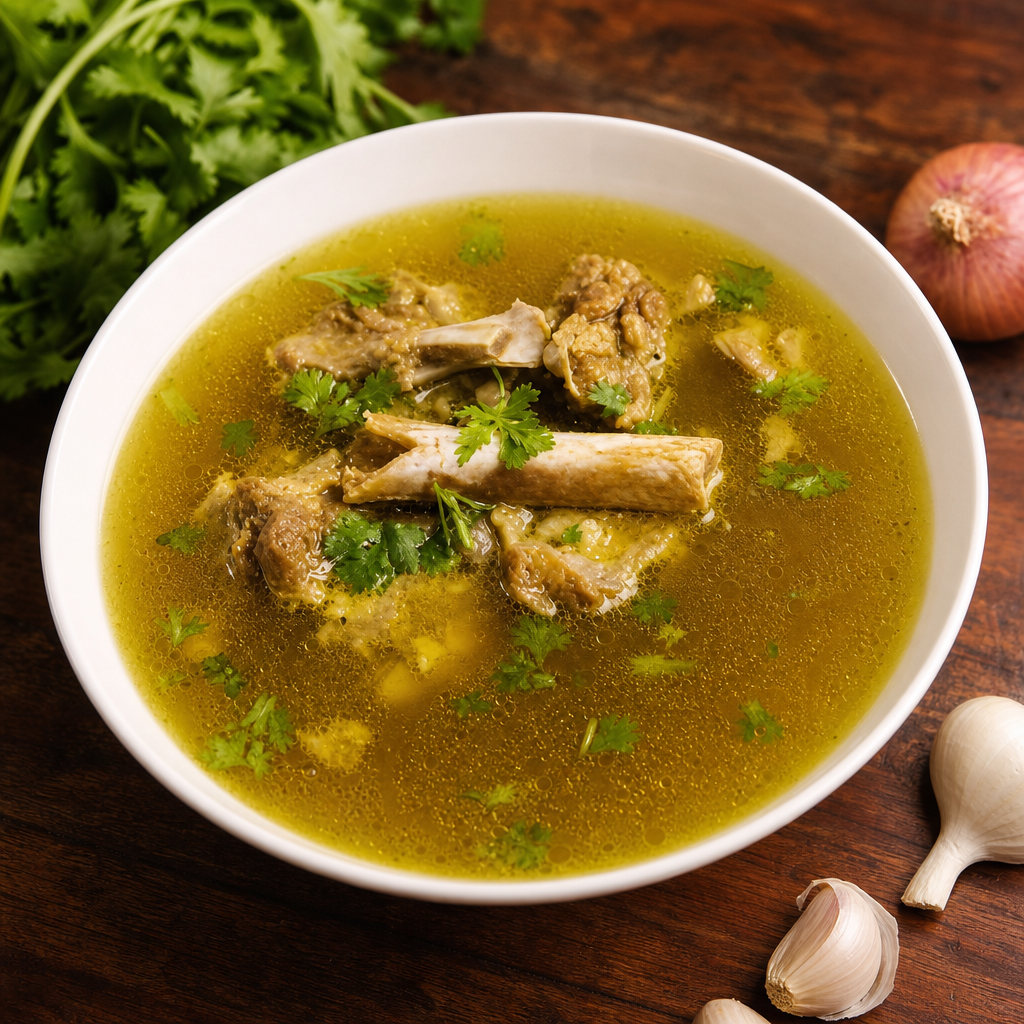 Bone-In Mutton Pepper Soup, Halal.