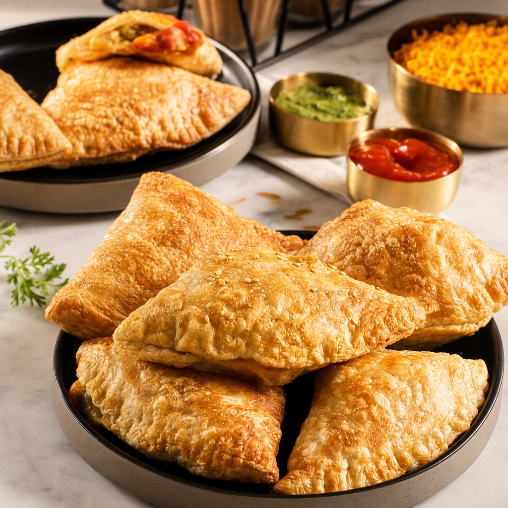 Mini Jalapeno Cheese Samosa (5) - Non Vegan.