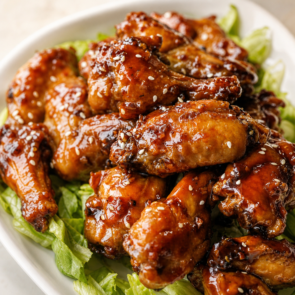 Honey Garlic Wings(6) -Halal.