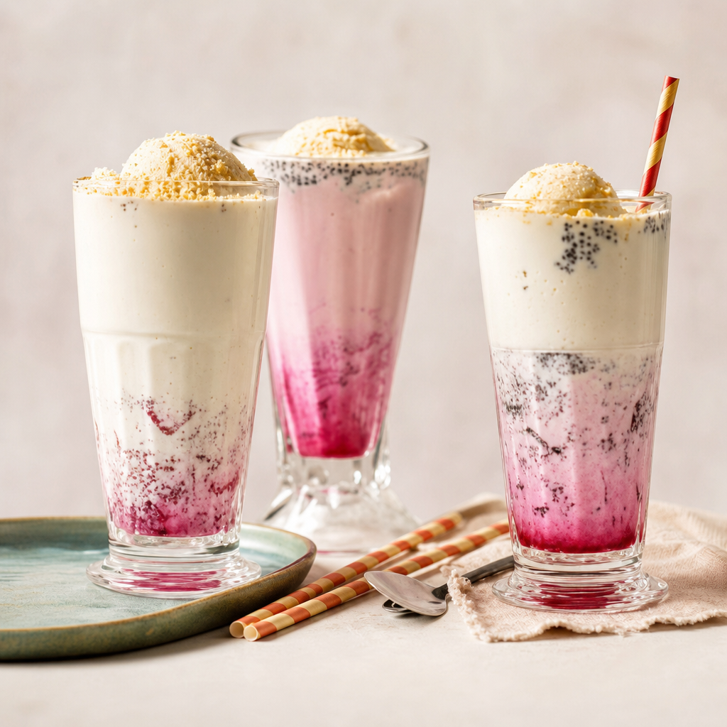 Rose Falooda – Classic Indian Dessert Drink.