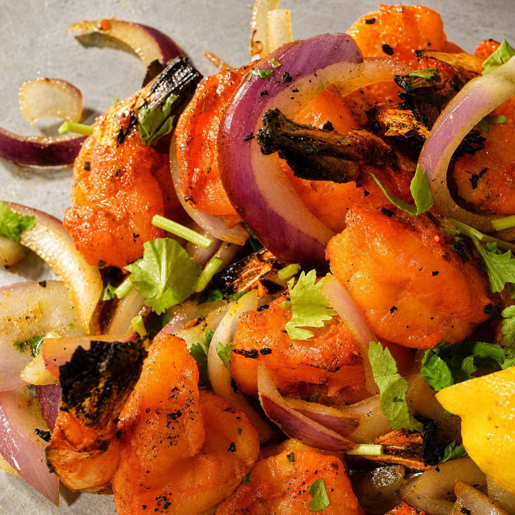 Tandoori Shrimp Platter.