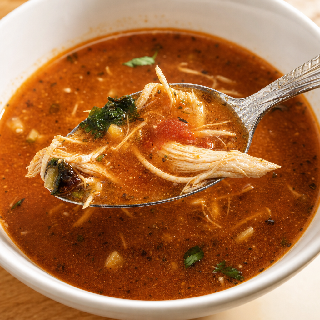 Spicy Boneless Chicken Soup (12oz) -Halal, Non Vegan.