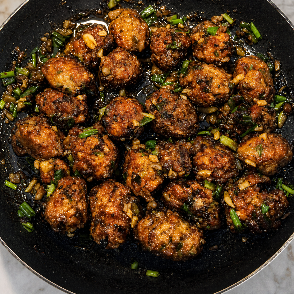 Veg Manchurian balls (10) - Vegan.