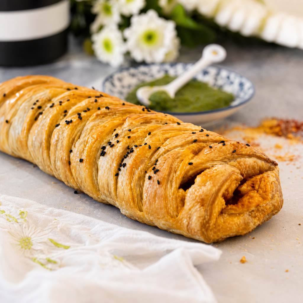 Tawa Veg Curry Puffs (2) - Vegan.