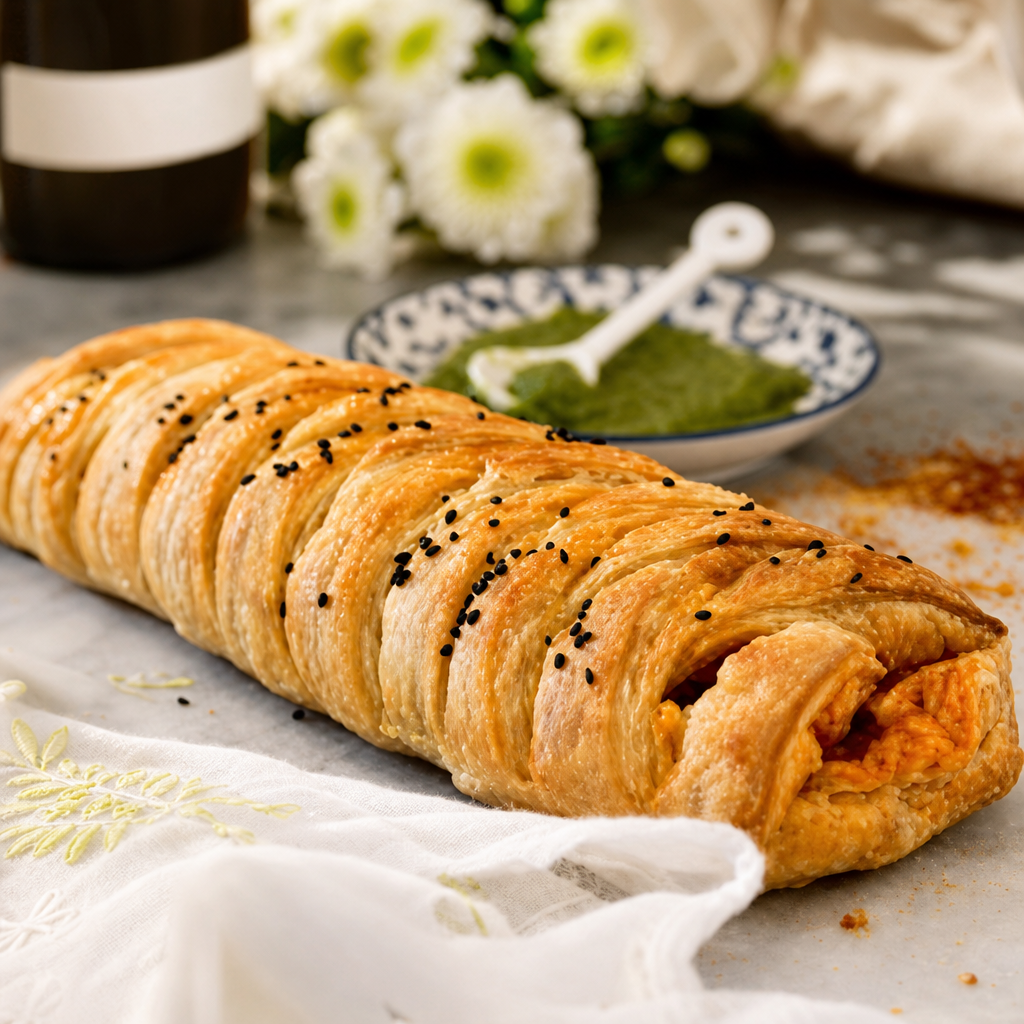 Spicy Schezwan Puffs (2) - Vegan.
