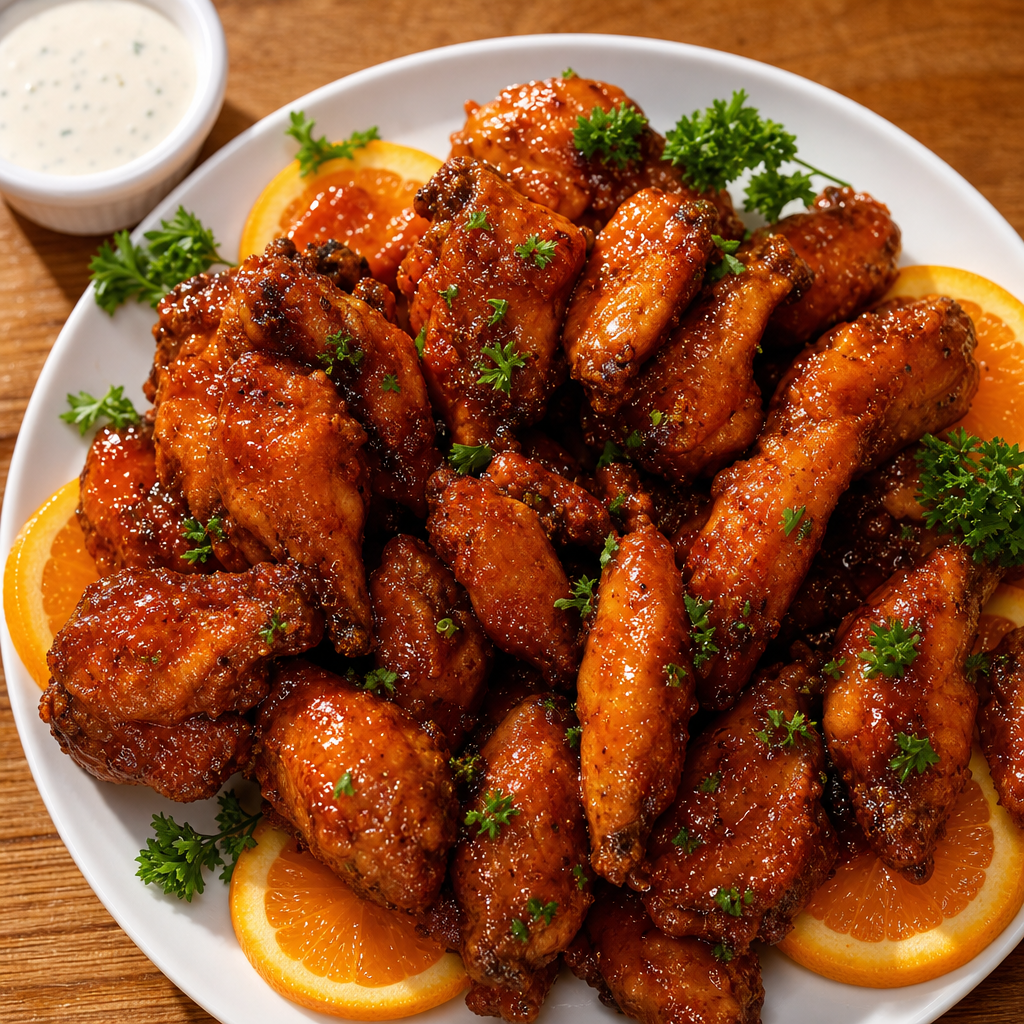 Orange Chicken Wings (6) -Halal.