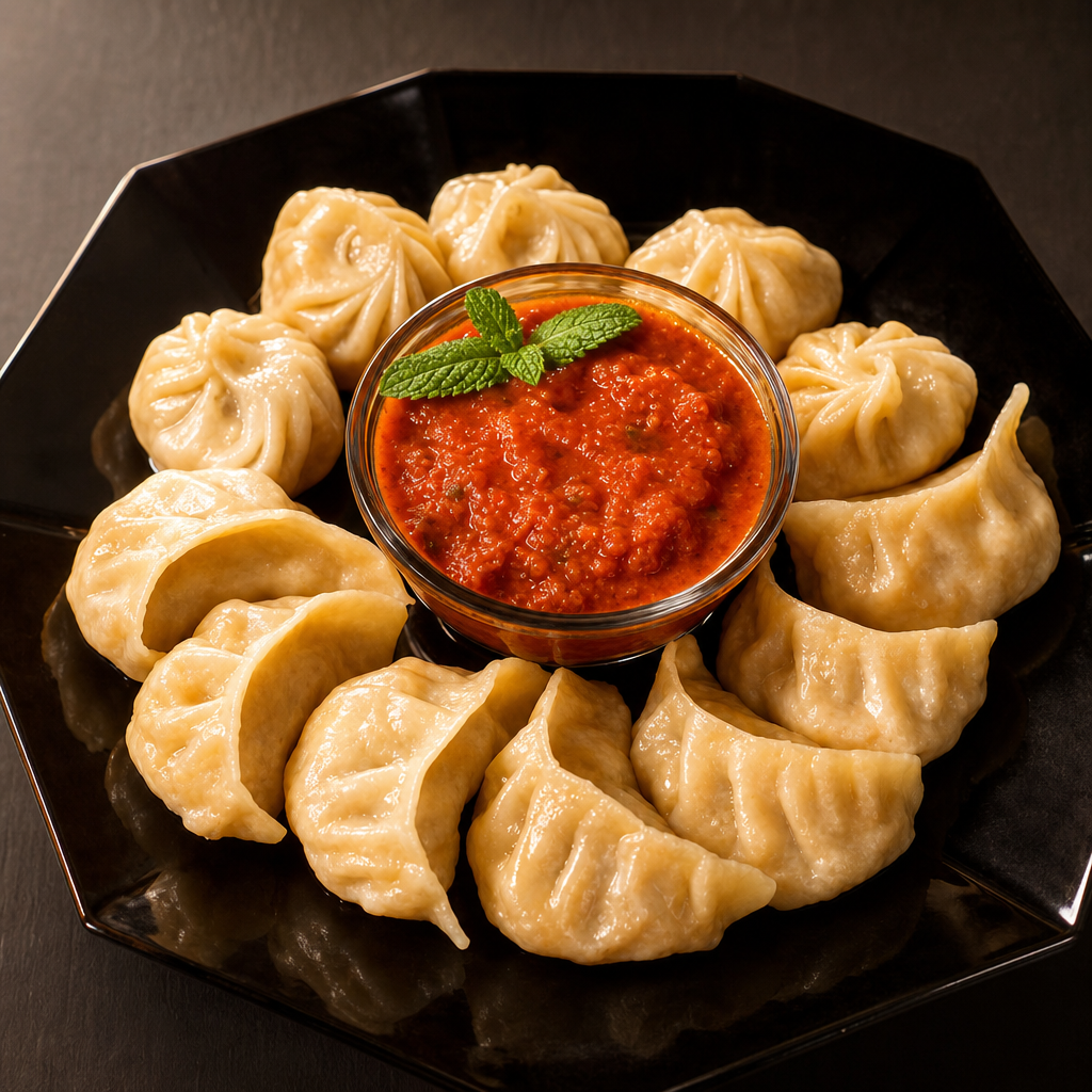 Steamed Schezwan Dumplings – (6).