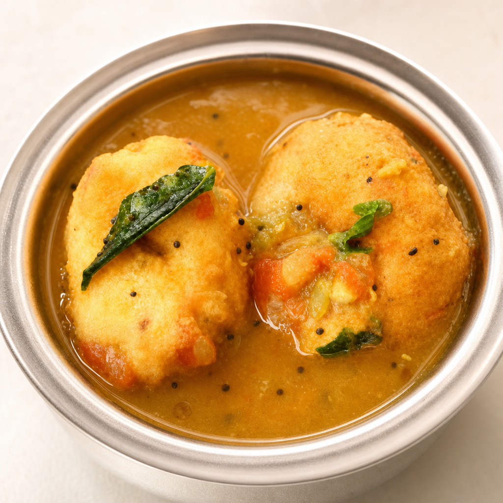 Sambhar Vada(2) - Vegan, Gluten free.