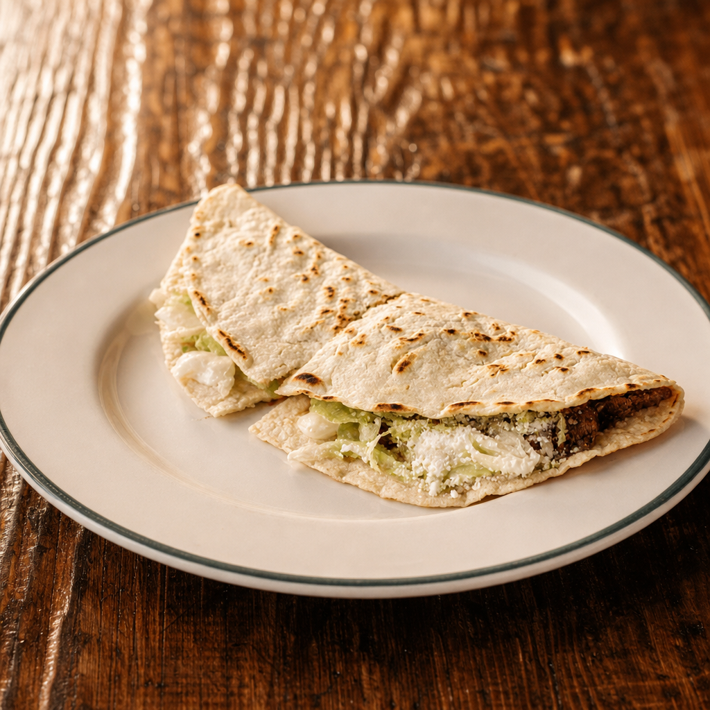 Costilla De Puerco Quesadilla.