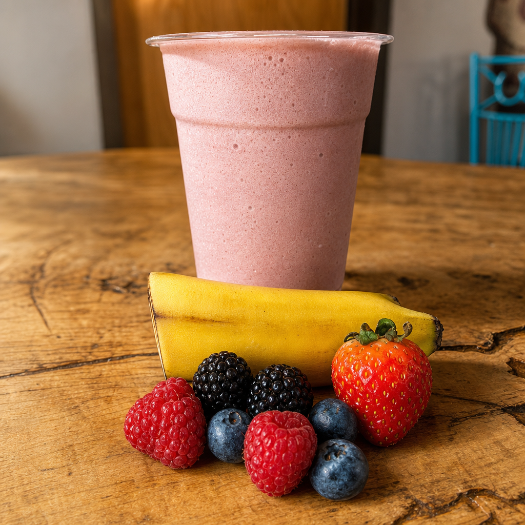 Wild Berry Banana Blast Smoothie.
