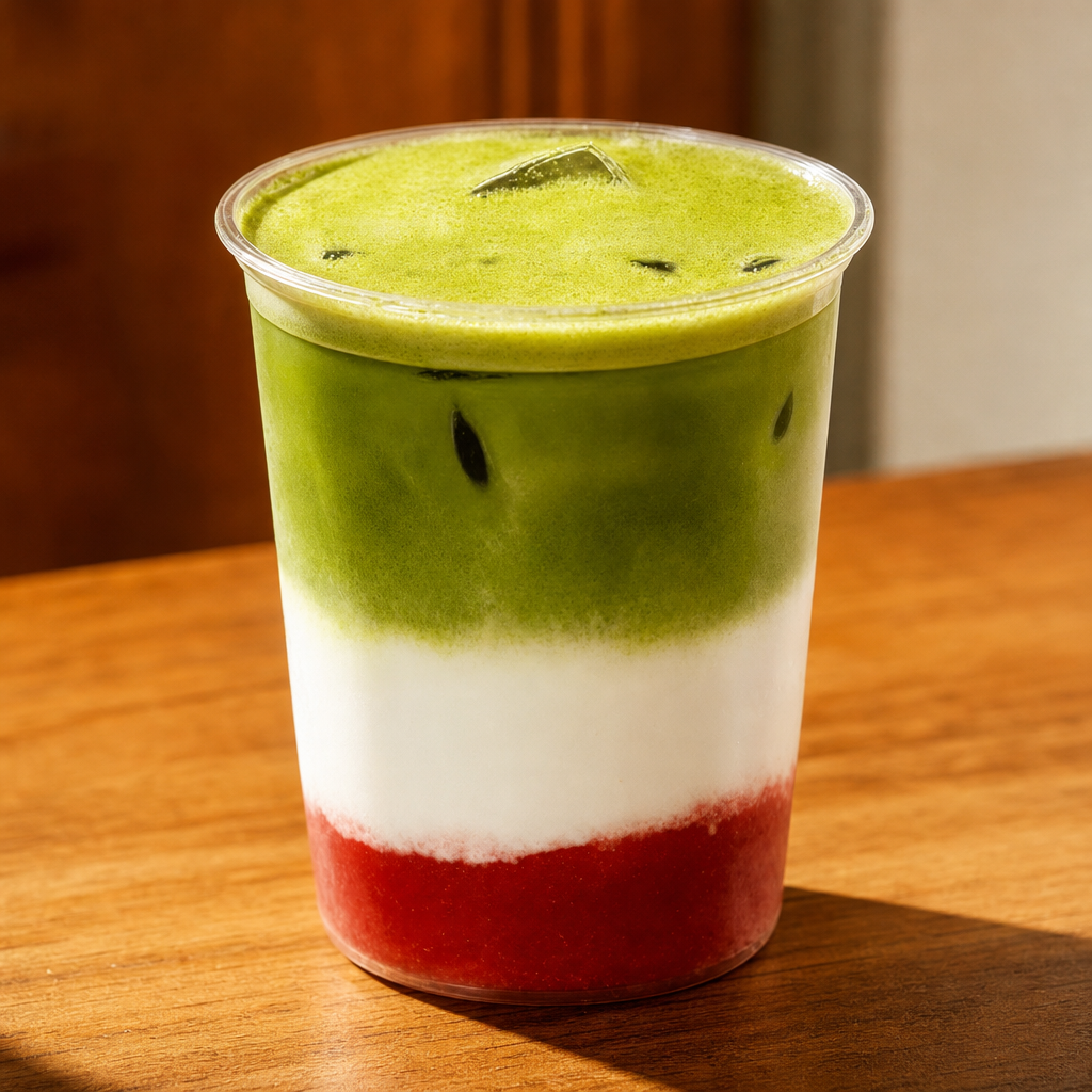 Strawberry Matcha Latte.