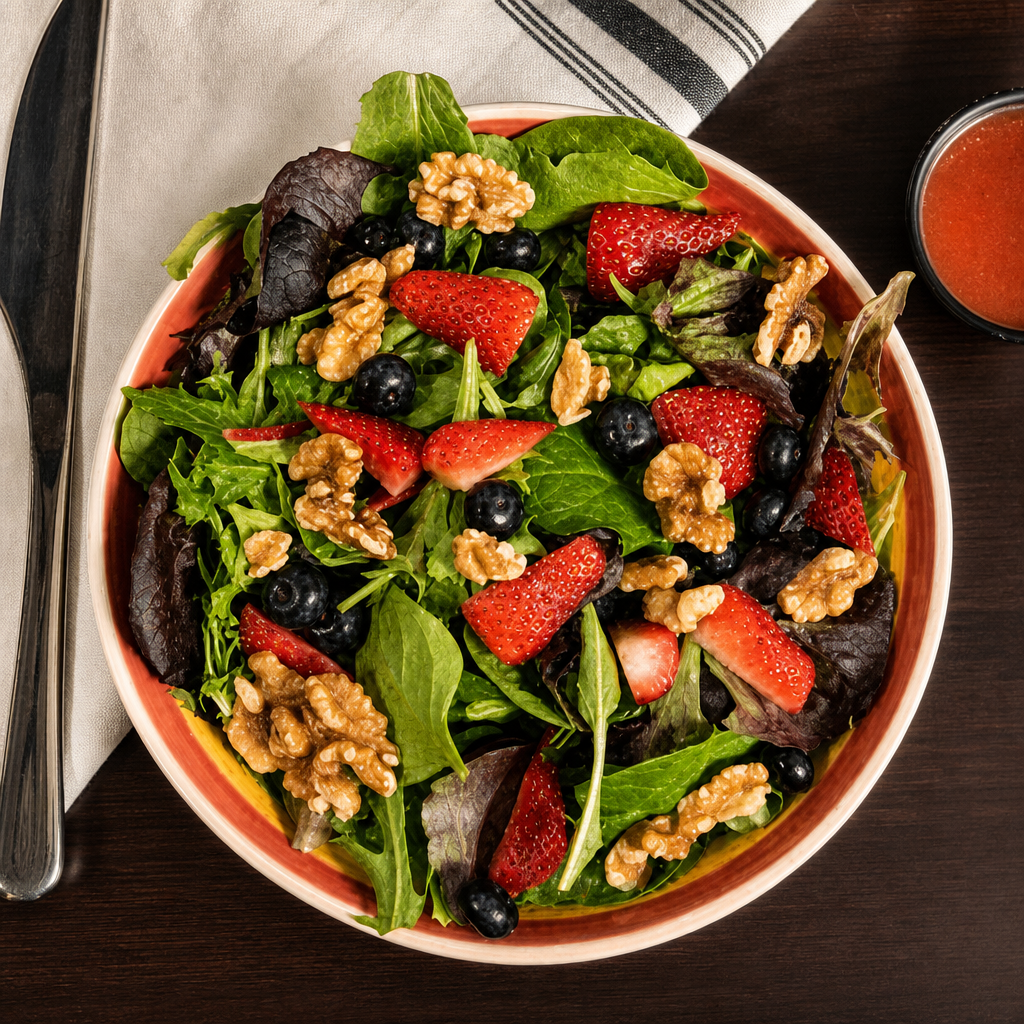 Spring Salad with Walnuts & Fruit.